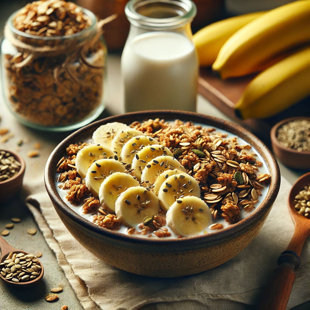 Banános kendermagos granola